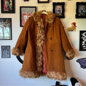 vintage 1960-70s afghan fur penny lane coat
